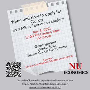 When and How to Apply for Co-op as a MS in Economics student