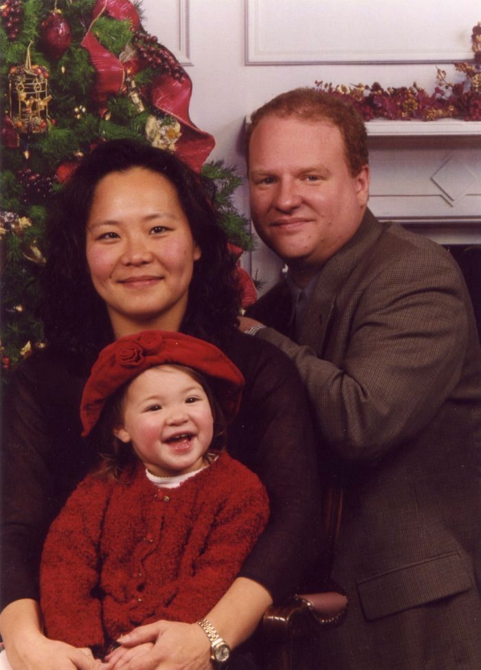 peter burton hanson with wife and daughter