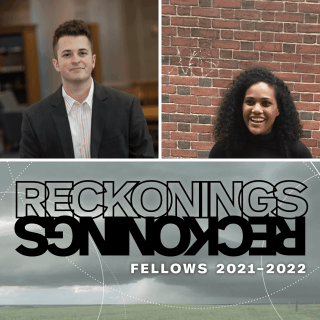 side by side headshots of Rawson and Prince above a banner for 