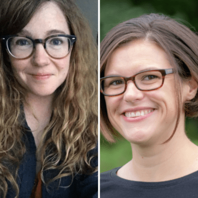 side by side headshots of Caitlin Thornbrugh and Kat Gonso