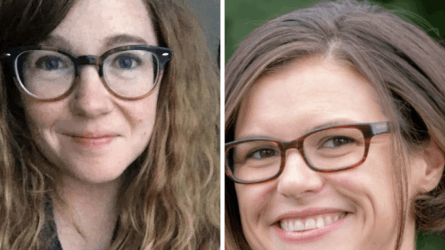 side by side headshots of Caitlin Thornbrugh and Kat Gonso