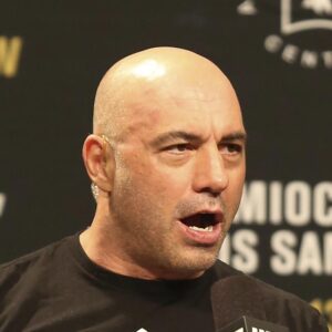 Photo depicts Joe Rogan, the host of the controversial podcast, 
