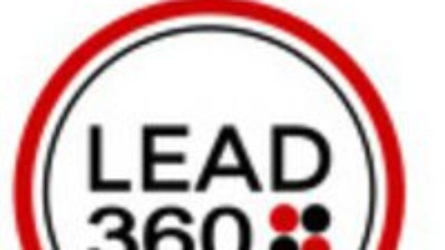 LEAD360 logo: Black text 