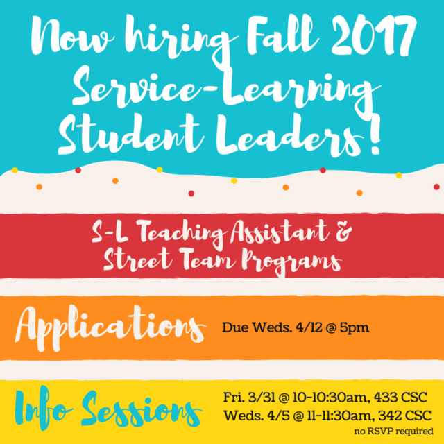 service learning leadership opportunities flyer