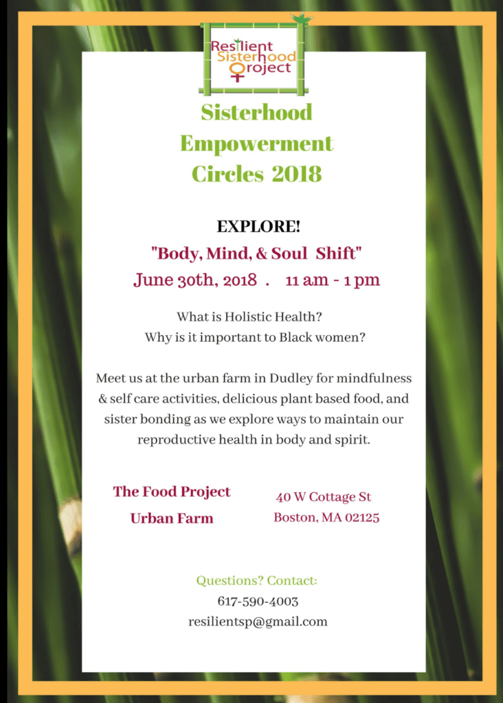 Body, mind, and soul shift event flyer