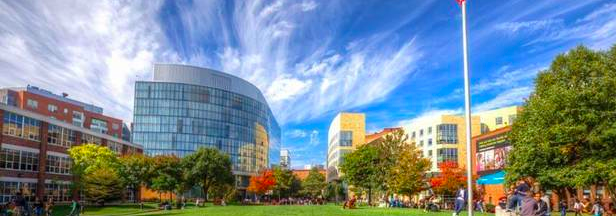 Landscape picture of Northeastern's campus