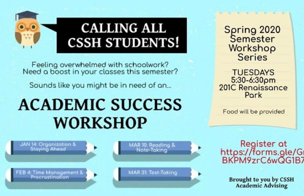 Academic Success Workshop flyer