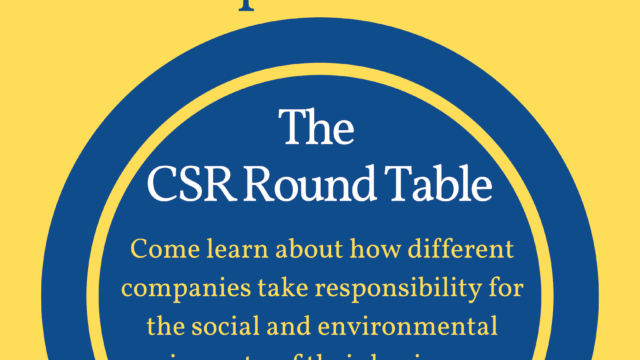 Flyer entitled: Net Impact Presents- The CSR Round Table