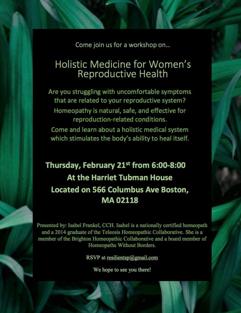 Holistic Medicine workshop flyer