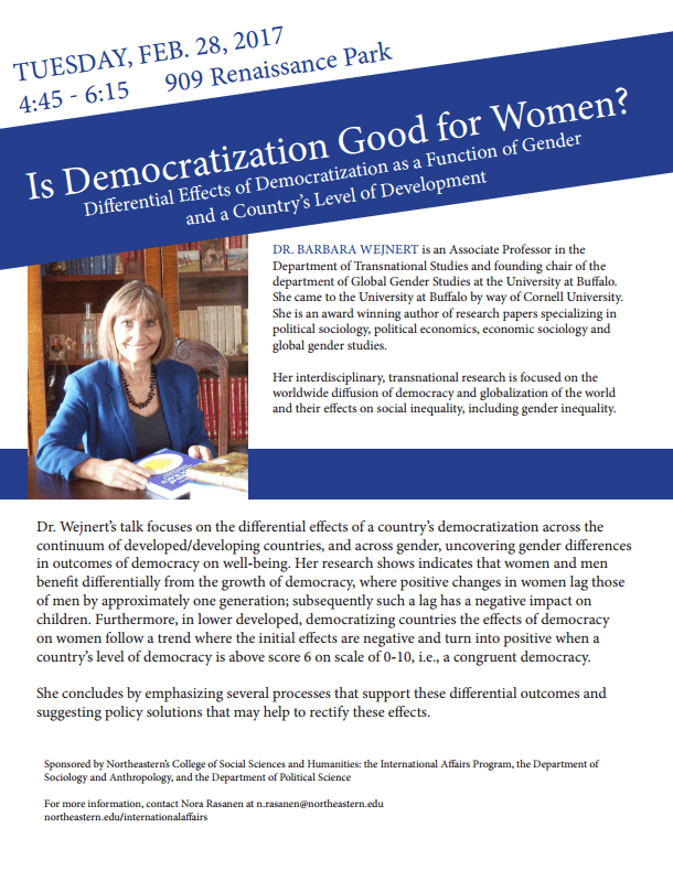 Democratization event flyer