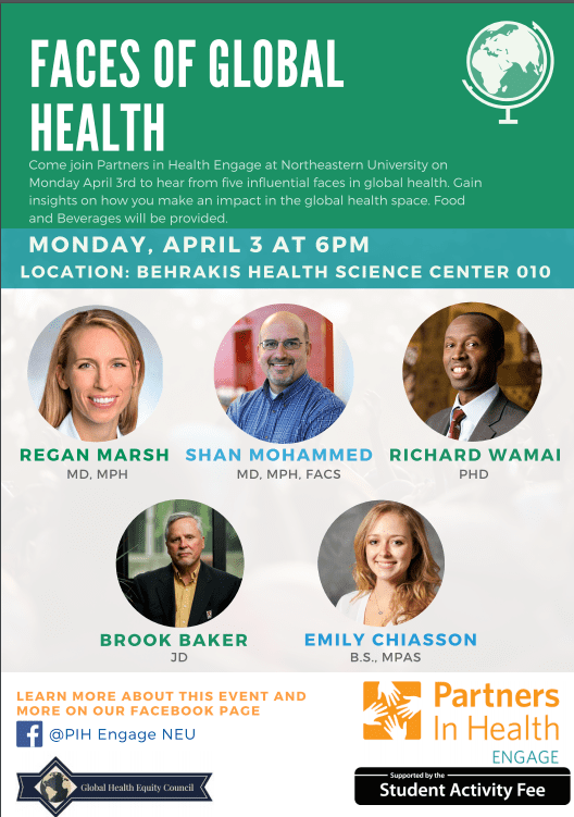 Faces of Global Health event flyer
