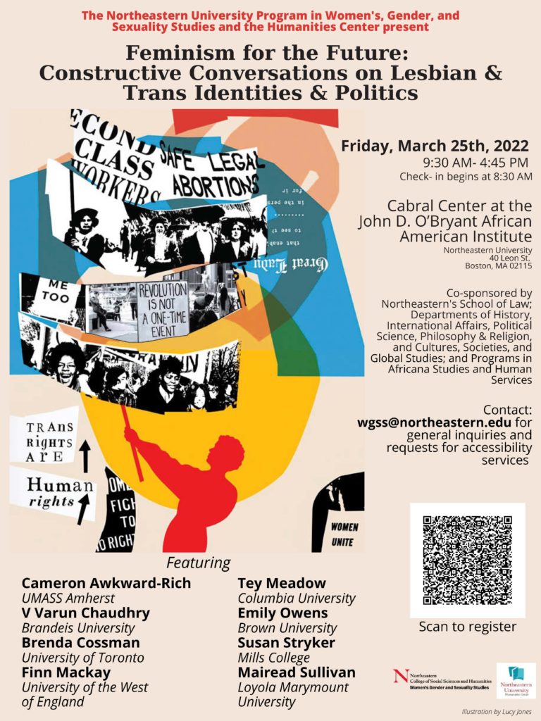 Symposium Flyer for Feminism for the Future: Constructive Conversations on Lesbian and Trans Identities and Politics