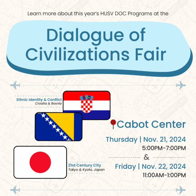 Dialogue Fair flyer with same details that are on website