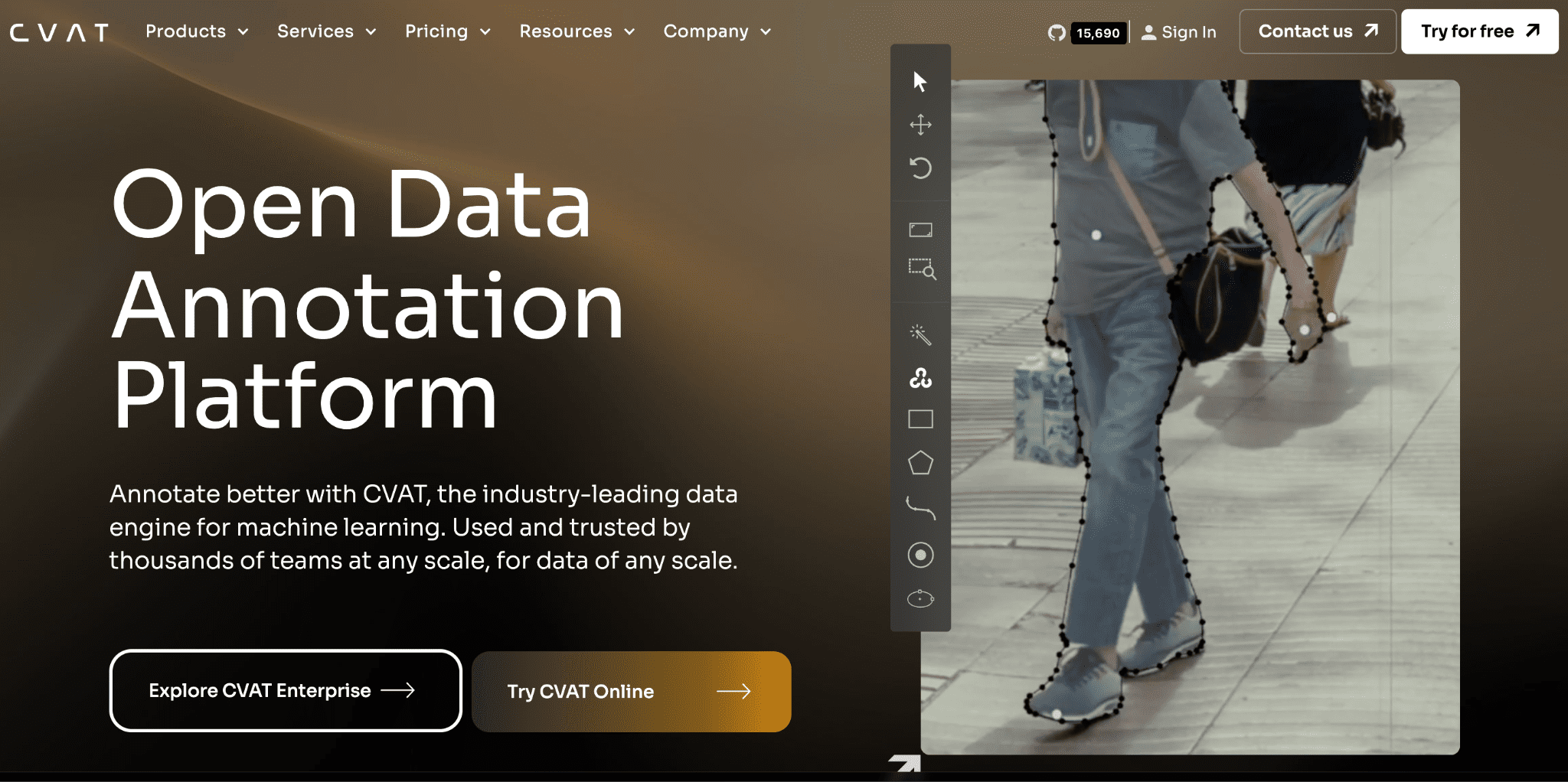 A screenshot of CVAT.