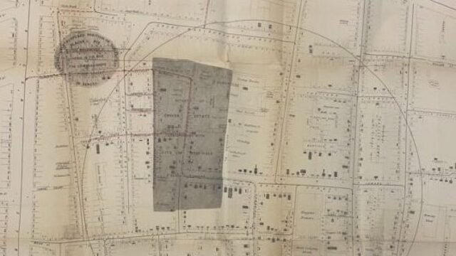 Map of Soho, London by John Snow in 1854 that tracks cholera cases per household in the area