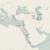 Map of Hajj routes in the late nineteenth and early twentieth centuries