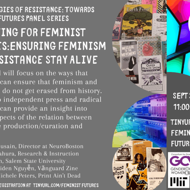 A flyer for the Archiving Feminist Futures Event.