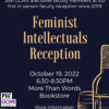 [GCWS Event] October 19 - Feminist Intellectuals Reception