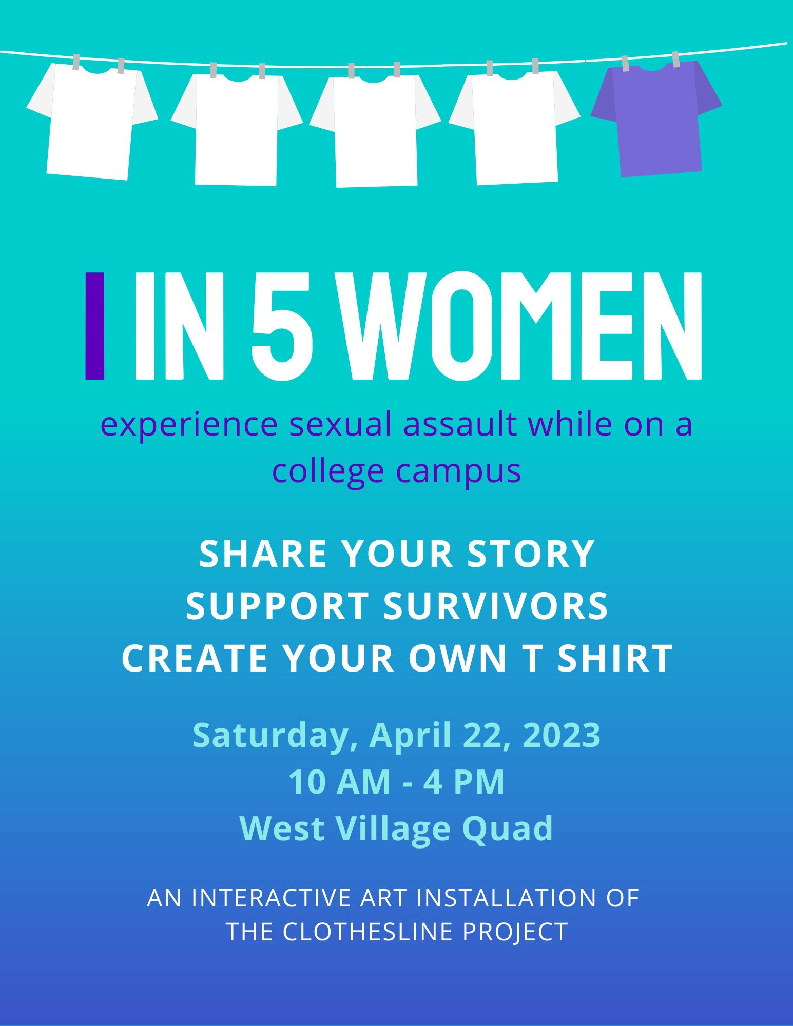 APRIL 22 Clothesline Project Art Installation pic picture