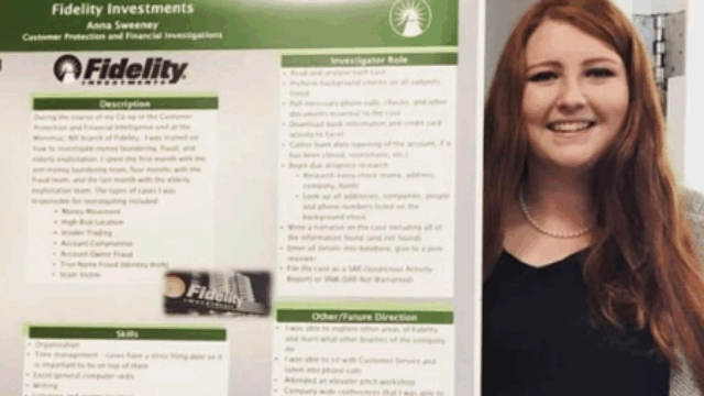 Anna presents Fidelty Investments Co-op Poster