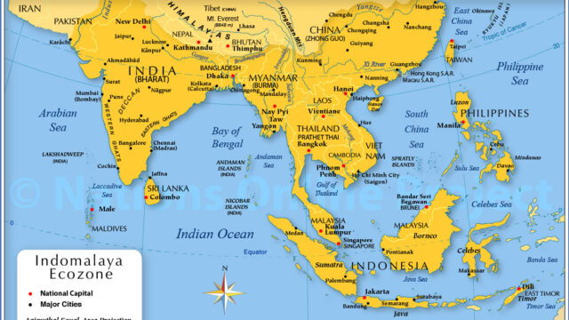 Map of Southeast Asia.