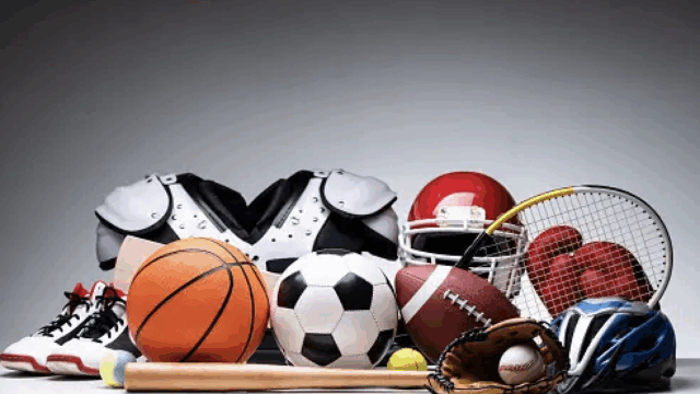 Collection of sports equipment.