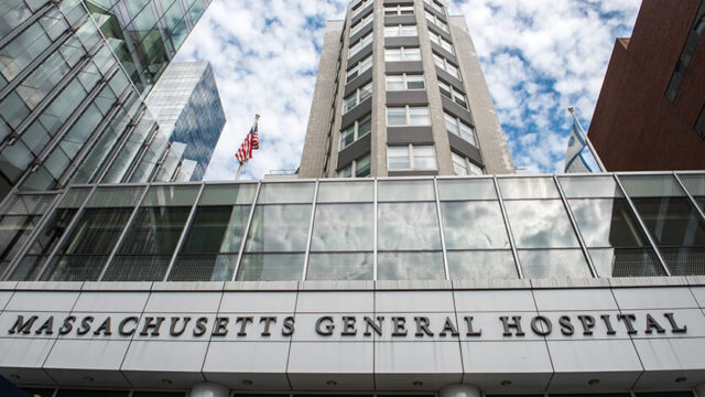 Exterior view of Massachusetts General Hospital.