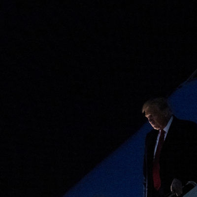President Donald Trump arrives at Andrews Air Force Base, Md., Saturday, Dec. 12, 2020, after traveling to the United States Military Academy to attend the 121st Army-Navy Football Game at West Point, N.Y