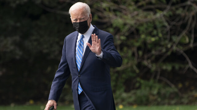President Joe Biden walks to board Marine One for a trip to Illinois to talk about vaccine requirements, Thursday, Oct. 7, 2021, in Washington.
