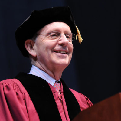 Stephen Breyer speaks during the 2008 Law School Commencement. Justice Stephen Breyer is retiring from the Supreme Court.