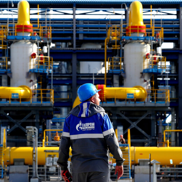 An output filtration facility of a gas treatment unit at the Slavyanskaya compressor station (operated by Gazprom), the starting point of the Nord Stream 2 offshore natural gas pipeline.