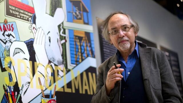 Comic book artist Art Spiegelman on March 20, 2012 in Paris at his exhibition 
