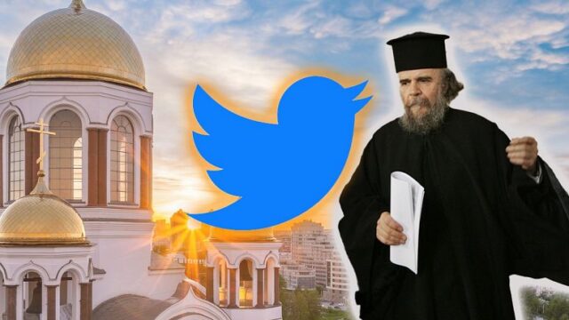 Religious symbols and twitter logo