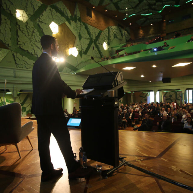 Professor Daniel Aldrich closing out NHRF23.