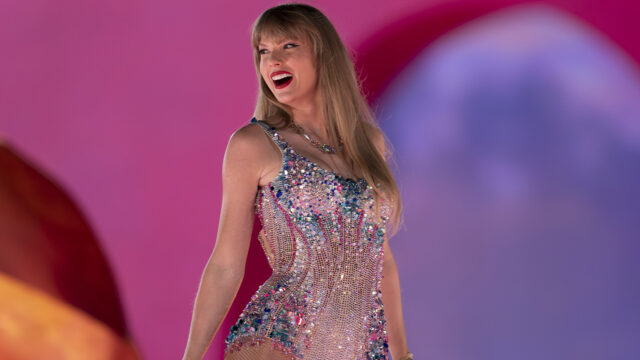 Taylor Swift performs during “The Eras Tour.”