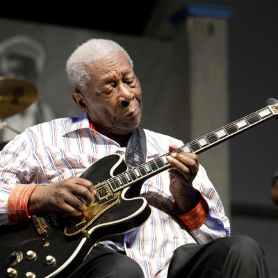 B.B. King performs during the New Orleans Jazz & Heritage Festival on April 28, 2013, in New Orleans.