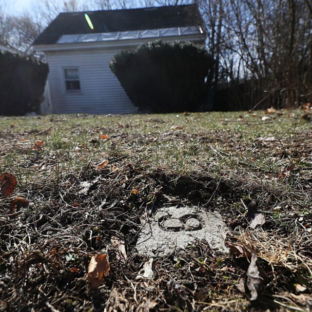A small gravestone at Fairview Cemetery in Westford marking the spot where the unidentified man was laid to rest in 1973.