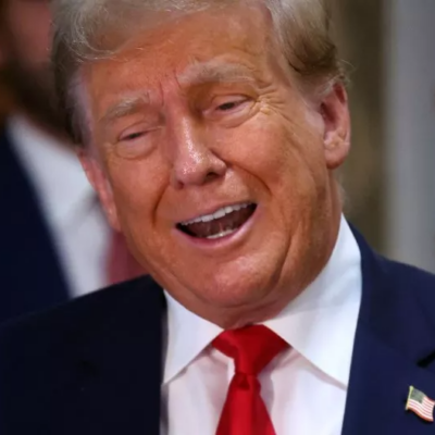 Former President Donald Trump at New York State Supreme Court on October 4, 2023, in New York City.