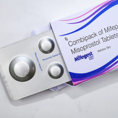 A box of Mifepristone Pills.