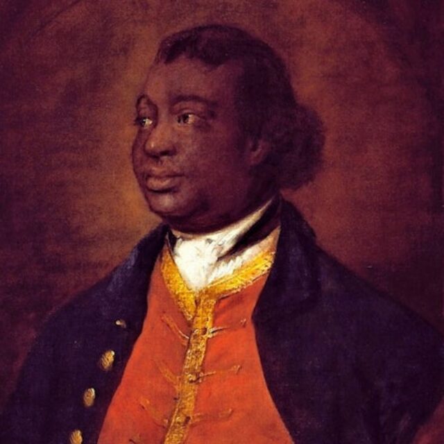 Painted portrait of Charles Ignatius Sancho, the first British man of African descent to vote in a general election.