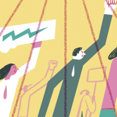 graphic of climate activists