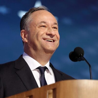 The second gentleman and husband of Kamala Harris spoke during the second day of the Democratic National Convention in Chicago.