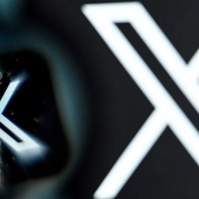 A close-up of the X (former Twitter) logo.