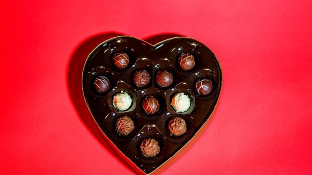 Heart-shaped box of chocolates