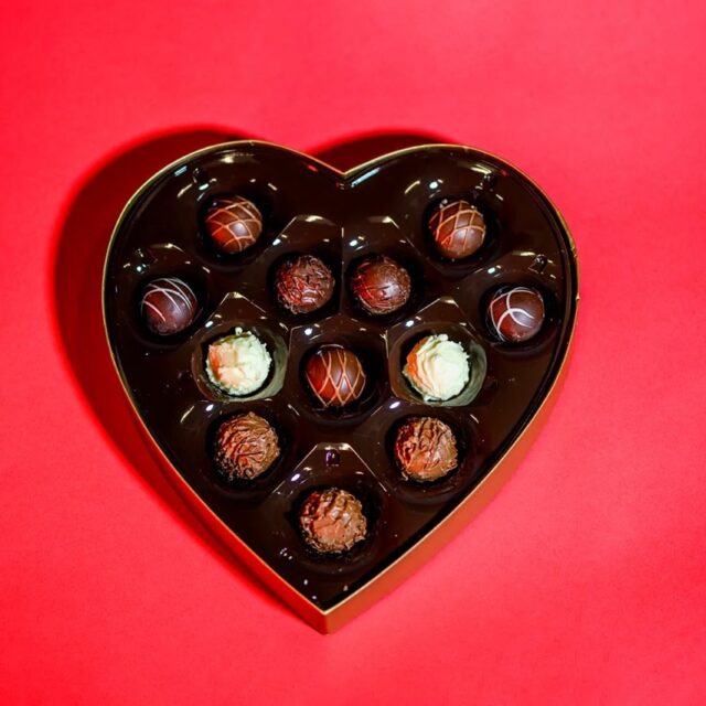 Heart-shaped box of chocolates