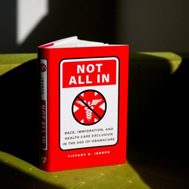 Northeastern associate professor Tiffany Joseph’s latest books looks at healthcare access for immigrants in the Boston area. Photo by Matthew Modoono/Northeastern University