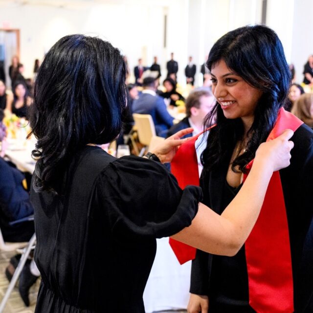 Laurel and Scroll 100 honors outstanding graduate students for achievements aligning with the university’s mission, ideals and values. Photo by Matthew Modoono/Northeastern University
