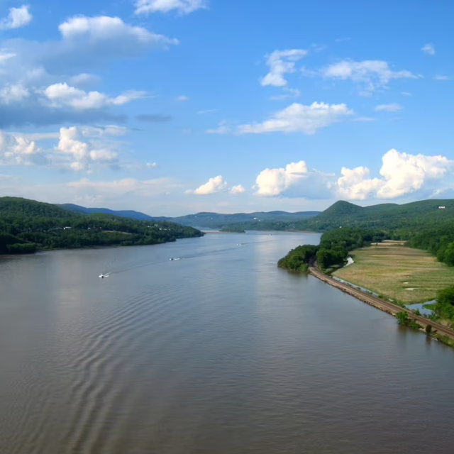 View of the Hudson River from Bear Mountain NY