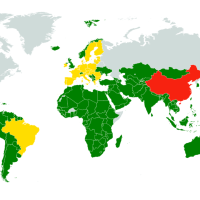 Geoboundaries map of How world economies responded to US tariffs