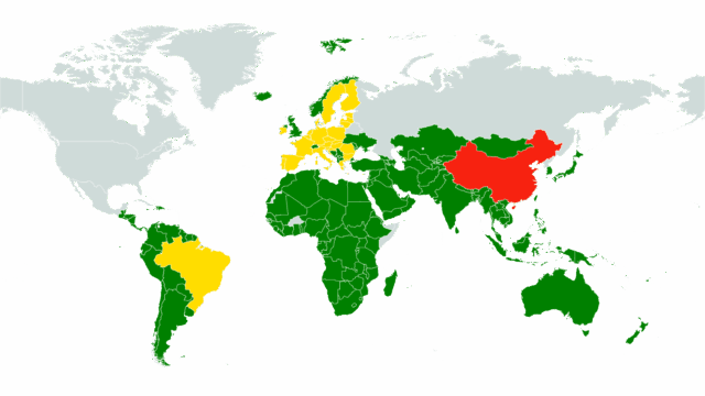 Geoboundaries map of How world economies responded to US tariffs